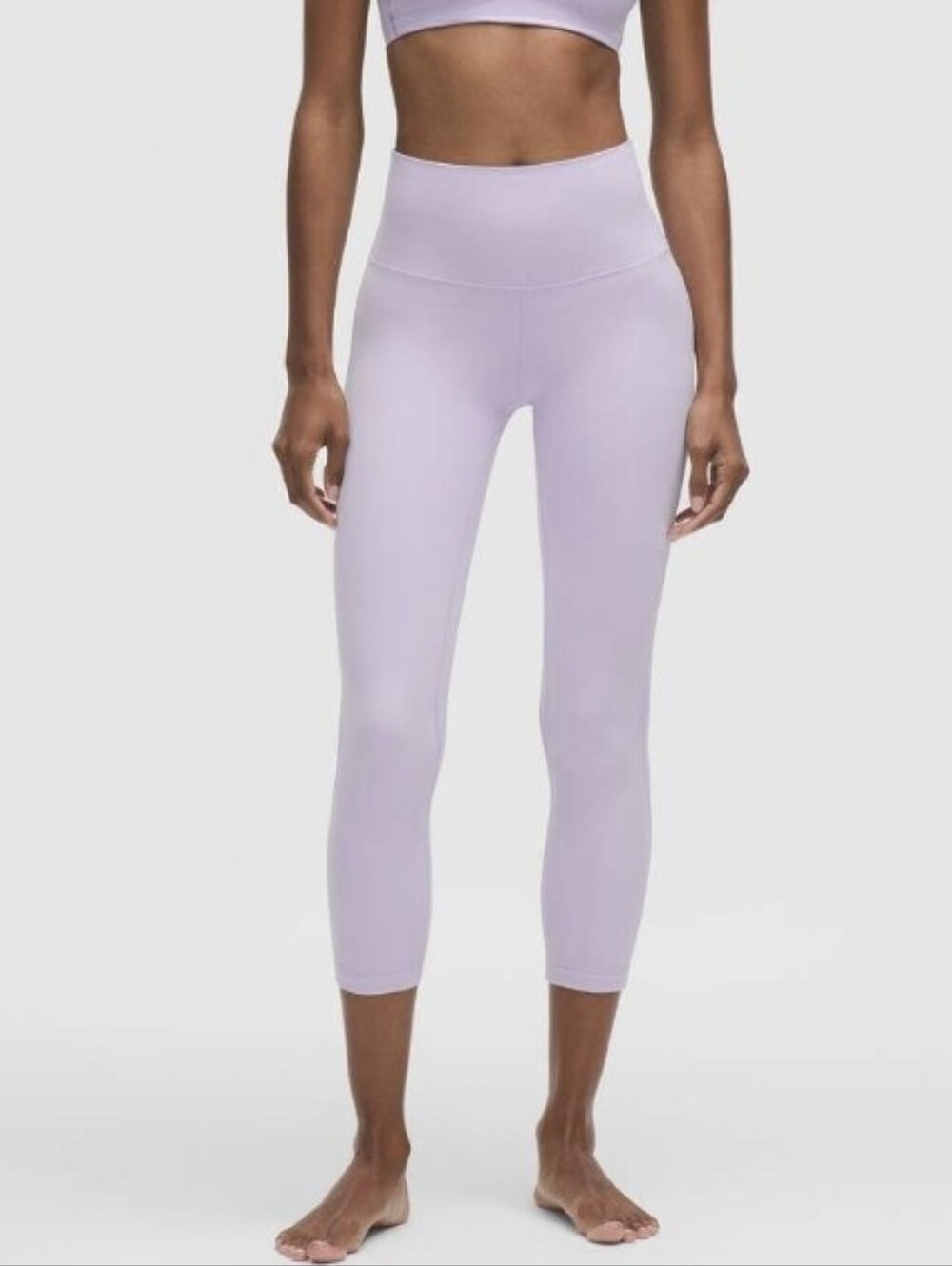 NWT Lululemon Align High-Rise Crop 23". Lavender Frost (Light Purple). Size 4.